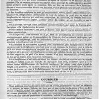 0795 - Page 803 - De quelques nouvelles médications. Traitement des maladies respiratoires par la strophantine. (Nouveaux remèdes, juin 1890) / Courrier / Faculté de médecine de Paris