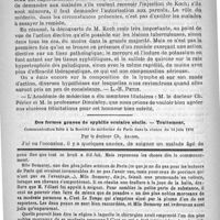 0848 - Page 856 - Bulletin. Le nouveau traitement de la tuberculose [L.-H. Petit] / Des formes graves de syphilis oculaire sénile. - Traitement, communication faite à la Société de médecine de Paris dans la séance du 14 juin 1890, par le docteur Ch. Abadie / Feuilleton. Causerie