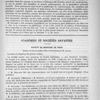 0855 - Page 863 - Bibliothèque. Etude sur la croissance et son rôle en pathologie, par le docteur Maurice Springer. Paris, F. Alcan, 1890 [L.-H. Petit] / Académies et sociétés savantes. Société de médecine de Paris. Séance du 22 novembre 1890
