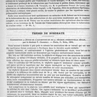 0864 - Page 872 - Bibliothèque. Etudes expérimentales et cliniques sur la tuberculose, publiées sous la direction de M. le professeur Verneuil... - Paris, G. Masson, 1890 / Thèses de Bordeaux. Contribution à l'étude de l'albuminurie et de la néphrite interstitielle séniles, par le docteur F. Chabrely. - Paris, O. Doin, 1890