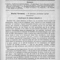 0869 - Page 877 - Comité de rédaction / Sommaire / Hôpital Trousseau. - Dr Legroux... Conférences de clinique infantile