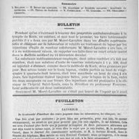 0881 - Page 889 - Comité de rédaction / Sommaire / Bulletin / Feuilleton. Causerie. De la nécessité d'instituer des cours payants dans les laboratoires, les cliniques, etc.