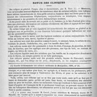 0884 - Page 892 - Bulletin / Revue des cliniques. Des collyres en général. Usages, abus et inconvénients, par H. Truc / Feuilleton. Causerie. De la nécessité d'instituer des cours payants dans les laboratoires, les cliniques, etc.