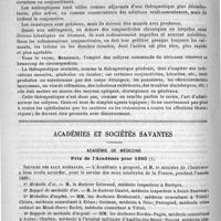 0888 - Page 896 - Revue des cliniques. Des collyres en général. Usages, abus et inconvénients, par H. Truc / Académies et sociétés savantes. Académie de médecine