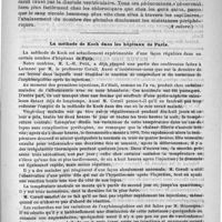 0897 - Page 905 - Hôpital de la Charité. - M. le professeur Potain. De la chlorose (A suivre) / La méthode de Koch dans les hôpitaux de Paris