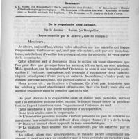 0905 - Page 913 - Comité de rédaction / Sommaire / De la coqueluche chez l'enfant, par le docteur L. Baumel... (Leçon recueillie par M. Arrivat...)