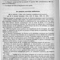 0926 - Page 934 - Académies et sociétés savantes. Société de médecine de Paris. Séance du 13 décembre 1890 / De quelques nouvelles médications. De la conduite à tenir dans l'infection puerpérale post-abortive, par M. le docteur Audebert. (Gaz. méd. de Liège, 1890, 50, 598)