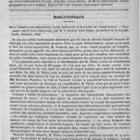 0011 - Page 7 - Revue des cliniques. De la fièvre initiale des tuberculeux et de son traitement, par le professeur J. Grasset / Bibliothèque. De la tuberculose chirurgicale ; suites immédiates et éloignées de l'intervention. - Traitement pré et post-opératoire, par M. le docteur Paul Thiéry... Paris, Steinheil, 1890