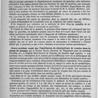 0012 - Page 8 - Revue des journaux. Journaux italiens. Contribution à la pathologie et à la clinique du cancer du pancréas, par le docteur N. Musmeci. (In Gazzetta degli ospitali, n°s 82 et 83) / Grave accident causé par l'instillation de chlorhydrate de cocaïne dans la caisse du tympan, par le docteur Ficano. (In Gazetta degli ospitali)