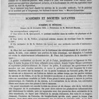 0013 - Page 9 - Revue des journaux. Journaux italiens. La cure de la tuberculose selon la méthode de Koch. (In Riforma medica, n° 280, 5 décembre) [Millot-Carpentier] / Académies et sociétés savantes. Académie de médecine. Séance du 30 décembre 1890