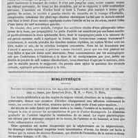 0025 - Page 21 - Revue des cliniques. Paralysie de la sixième paire avec paralysie du trijumeau d'origine nasale, par M. le professeur Panas / Bibliothèque. Nouveau traitement chirurgical des maladies inflammatoires des reins et des uretères chez la femme, par Sherwood Dunn, M. D. - Paris, O. Doin / Revue des thèses. Traitement de l'érysipèle de la face par l'aconitine cristallisée, par Florentin Bourbon. - Paris, G. Masson, 1890