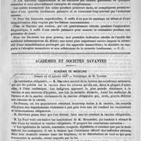 0083 - Page 75 - Revue des thèses. Des fractures simples des os du carpe, par le docteur H. Delbecq. Lille, L. Danel, 1889 / Académies et sociétés savantes. Académie de médecine. Séance du 13 janvier 1891