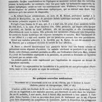 0086 - Page 78 - Académies et sociétés savantes. Société médicale des hôpitaux. Séance du 9 janvier / De quelques nouvelles médications. Traitement de la dysenterie aiguë par le sel d'Epsom, par le docteur A. Leahy. (Bulletin général de thérapeutique, 1890, n° 48)