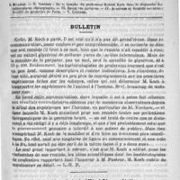 0125 - Page 117 - Comité de rédaction / Sommaire / Bulletin / Clinique chirurgicale de l'Hôtel-Dieu. - M. Verneuil. De la lymphe du professeur Robert Koch dans le diagnostic des tuberculoses chirurgicales