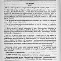 0136 - Page 128 - Académies et sociétés savantes. Société de médecine de Paris. Séance du 10 janvier 1891 / Courrier. Legs pour la création d'une maison de retraite à Ville-d'Avray / Nécrologie [Ancelet (de Vailly) / Desprez (de Reims) / Garrigat (de Bergerac) / L. Gaston Le Telier (de Paris) / A.-J. Warmont (de Paris)]