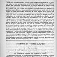 0148 - Page 140 - Bibliothèque. La cure radicale des hernies, particulièrement chez les enfants, par le docteur G. Félizet. - G. Masson... [L.-G. Richelot] / Académies et sociétés savantes. Société de chirurgie. Séance du 14 janvier 1891