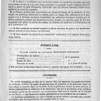0151 - Page 143 - Académies et sociétés savantes. Société de chirurgie. Séance du 14 janvier 1891 / Formulaire. Pilules contre le catarrhe bronchique chronique / Courrier. Facultés de médecine