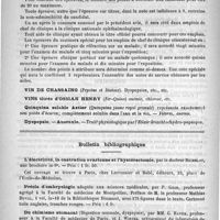 0192 - Page 184 - Courrier. Concours pour l'aide-clinicat à l'hospice des quinze-vingts / Bulletin bibliographique. L'électricité, la castration ovarienne et l'hystérectomie, par le docteur Richelot / Précis d'embryologie adaptée aux sciences médicales, par P. Gilis / Du chimisme stomacal (digestion normale, dyspepsie), par MM. G. Hayem..., et J. Winter