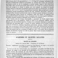 0261 - Page 253 - Bibliothèque. Bibliothèque anthropologique. - XIV. - L'évolution juridique dans les diverses races humaines, par Ch. Letourneau... Paris, 1891 / Académies et sociétés savantes. Société de chirurgie. Séance du 11 janvier 1891