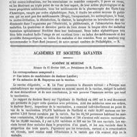 0272 - Page 264 - Bibliothèque. A text-book of Practical Therapeutics, with especial reference to the application of remedial measures to disease and their employment upon a rational basis, par H.-A. Hare... Philadelphie, Lea brothers and Co., 1890 / Académies et sociétés savantes. Académie de médecine. Séance du 17 février 1891