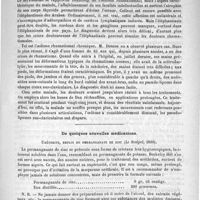 0287 - Page 279 - Académies et sociétés savantes. Société médicale des hôpitaux. Séance du 13 février / De quelques nouvelles médications. Uréthrite, emploi du permanganate de zinc (Le scalpel, 1890) / Grippe, emploi de la salicine (Le Scalpel, 1890)