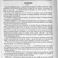 0300 - Page 292 - Académies et sociétés savantes. Société de chirurgie. Séance du 18 janvier 1891 / Courrier. Faculté de médecine de Paris / Diminution de la fièvre typhoïde dans l'armée / Nécrologie [Clech (de Plougasno) / Nollet]