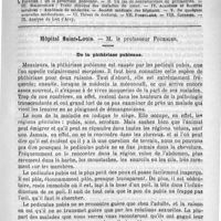 0301 - Page 293 - Comité de rédaction / Sommaire / Hôpital Saint-Louis. - M. le professeur Fournier. De la phthiriase pubienne