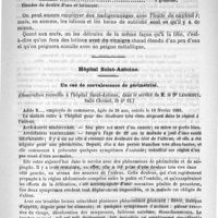 0305 - Page 297 - Hôpital Saint-Louis. - M. le professeur Fournier. De la phthiriase pubienne / Hôpital Saint-Antoine. Un cas de convalescence de périmètrite. (Observation recueillie à l'hôpital Saint-Antoine, dans le service de M. le Dr Landrieux. Salle Chomel, lit n° 15)