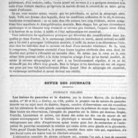 0368 - Page 360 - Revue des cliniques. De la miopragie cérébrale, par M. le docteur G. Ballet / Revue des journaux. Journaux italiens. Les lésions du pancréas et le diabète, par le docteur Matoni. (In la Reforma medica, n°s 20 et 21)