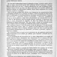 0369 - Page 361 - Revue des journaux. Journaux italiens. Les lésions du pancréas et le diabète, par le docteur Matoni. (In la Reforma medica, n°s 20 et 21) / La cure de la tuberculose selon la méthode de Koch (Riforma medica, 22, 23, 25, 27)