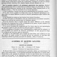 0370 - Page 362 - Revue des journaux. Journaux italiens. La cure de la tuberculose selon la méthode de Koch (Riforma medica, 22, 23, 25, 27) / Sur la question relative à la puissance générative des castrats [Millot-Carpentier] / Académies et sociétés savantes. Société de chirurgie. Séance du 4 mars 1891
