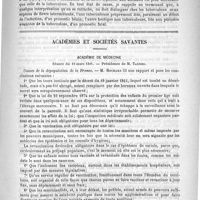 0381 - Page 373 - Revue des cliniques. De la fièvre intermittente bénigne tuberculeuse, par M. Weill / Académies et sociétés savantes. Académie de médecine. Séance du 10 mars 1891