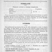 0384 - Page 376 - De quelques nouvelles médications. Traitement du lupus érythémateux des paupières et de la face, par Brocq. (Revue d'ophthalmologie, 1890, 9) / Formulaire. Pommade contre la phthisie pulmonaire / Courrier. Le martyrologe de la psychiatrie / Société médecine de Paris