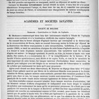 0406 - Page 398 - Thérapeutique. Effets thérapeutiques de la créosote de hêtre associée au baume de tolu et au goudron de Norwège [Dr E. Lasniée] / Académies et sociétés savantes. Société de biologie