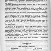 0490 - Page 482 - Académies et sociétés savantes. Société de chirurgie. Séance du 25 mars 1891 / Formulaire. Pommade contre l'intertrigo / Courrier
