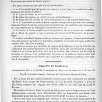 0540 - Page 532 - Association générale de prévoyance et de secours mutuels des médecins de France. Trentième-deuxième assemblée générale tenue à Paris, les 5 et 6 avril 1891. Caisse des pensions de retraites / Diagnostic du bégayement. Communication faite à la société de médecine de Paris dans la séance du 14 février 1891, par M. le docteur Chervin...