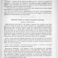 0543 - Page 535 - Diagnostic du bégayement. Communication faite à la société de médecine de Paris dans la séance du 14 février 1891, par M. le docteur Chervin... / Cinquième session du Congrès français de chirurgie. Questions diverses (Suite)