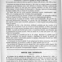 0582 - Page 574 - Des causes probables d'insuccès de la lymphe de Koch, communication faite à la société de médecine de Paris, dans la séance du 28 février 1891, par le docteur Ch. Abadie / Bibliothèque. Contribution à l'étude de l'épidémie de grippe de 1889-1890. Ses rapports avec l'aliénation mentale, par M. A. Leledy. (Th. de doct., 5 fév. 1891, n° 116) / Revue des journaux. A propos de la maladie de Graves (Soc. ophthal. du Royaume-Uni, 1890)