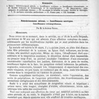 0585 - Page 577 - Comité de rédaction / Sommaire / Rétrécissement mitral. - Insuffisance aortique. Insuffisance tricuspidienne. Par M. le docteur Rendu