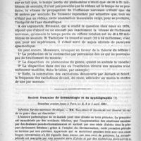 0600 - Page 592 - Faculté de médecine de Paris. - Conférences de pathologie interne. Le réflexe tendineux, par M. le docteur Marie... / Société française de dermatologie et de syphiligraphie. Deuxième session tenue à Paris les 2, 3 et 4 avril 1891