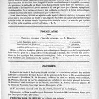 0620 - Page 612 - De quelques nouvelles médications. Traitement des abcès froids et de la carie tuberculeuse par l'émulsion iodoformée. (La clinique, 1891) / Formulaire. Poudre contre l'herpès génital. - E. Besnier / Courrier. Nécrologie [Benac père (de Cadaujac) / Godric (de Cézac)]