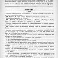0655 - Page 647 - Formulaire. Pommade contre l'érysipèle. - Nussbaum / Courrier. Concours du bureau central (accouchements) / Concours du bureau central (médecine) / Deuxième Congrès pour l'étude de la tuberculose