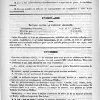 0668 - Page 660 - Académies et sociétés savantes. Société de chirurgie. Séance du 29 avril 1891 / Formulaire. Topique contre la phthisie laryngée / Courrier. Concours du bureau central / Nécrologie [Rochette (de Paris)]