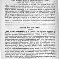 0712 - Page 704 - Bibliothèque. Du paludisme et de son hématozoaire, par le docteur A. Laveran. Paris, G. Masson, 1891 / Guide pratique pour le choix des lunettes, par le docteur Trousseau. Paris, 1891 ; société d'éditions scientifiques / Revue des journaux. Etat du coeur dans l'anémie, par H. Handford. (Arch. méd. belges, mars 1891)