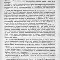 0727 - Page 719 - Revue des journaux. Journaux italiens. Recherches expérimentales sur l'action de la suspension chez les ataxiques. - Nouvelle méthode de traitement de l'ataxie par la flexion forcée antérieure du corps, par le professeur P. Bonuzzi (in Rivist, gen. ital. di clinic. medic., février , n° 2 ; Giornale di clinica therapia e medicina pubblica) / Sur l'hémianopsie hystérique, par M. le professeur Grecco, de Pise (in Morgagni, n° 8) / Le lavage de l'organisme dans la cure de l'urémie (in Riforma medica, avril, n° 88)