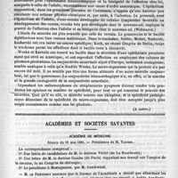 0735 - Page 727 - Congrès d'ophthalmologie (A suivre) / Académies et sociétés savantes. Académie de médecine. Séance du 19 mai 1891