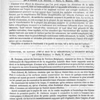 0745 - Page 737 - Congrès d'ophthalmologie / Bibliothèque. De traitement des déviations de la taille (leçons d'orthopédie), par le docteur J.-B. Reynier. - Paris, G. Masson, 1889 / L'hypnotisme, ses rapports avec le droit et la thérapeutique, la suggestion mentale, par Albert Bonjean. - Paris, F. Alcan / Feuilleton. Causerie