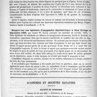 0762 - Page 754 - Revue des journaux. Traitement du croup spasmodique par l'opium, par Meigs (Annales des maladies de l'oreille, 1891) / Rapport sur une épidémie d'amygdalite diphthéritique à Eton College en septembre 1889, par James W. Gooch (Annales des maladies de l'oreille, 1891) / Académies et sociétés savantes. Société de chirurgie. Séance du 20 mai 1891