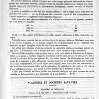 0807 - Page 799 - Revue des journaux. Otite due à l'influenza, par le docteur Ludewig (Annales des maladies de l'oreille, 1891) / Académies et sociétés savantes. Académie de médecine. Séance du 2 juin 1891