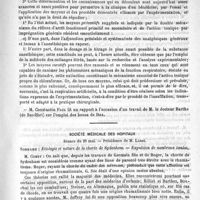 0809 - Page 801 - Académies et sociétés savantes. Académie de médecine. Séance du 2 juin 1891 / Société médicale des hôpitaux. Séance du 29 mai